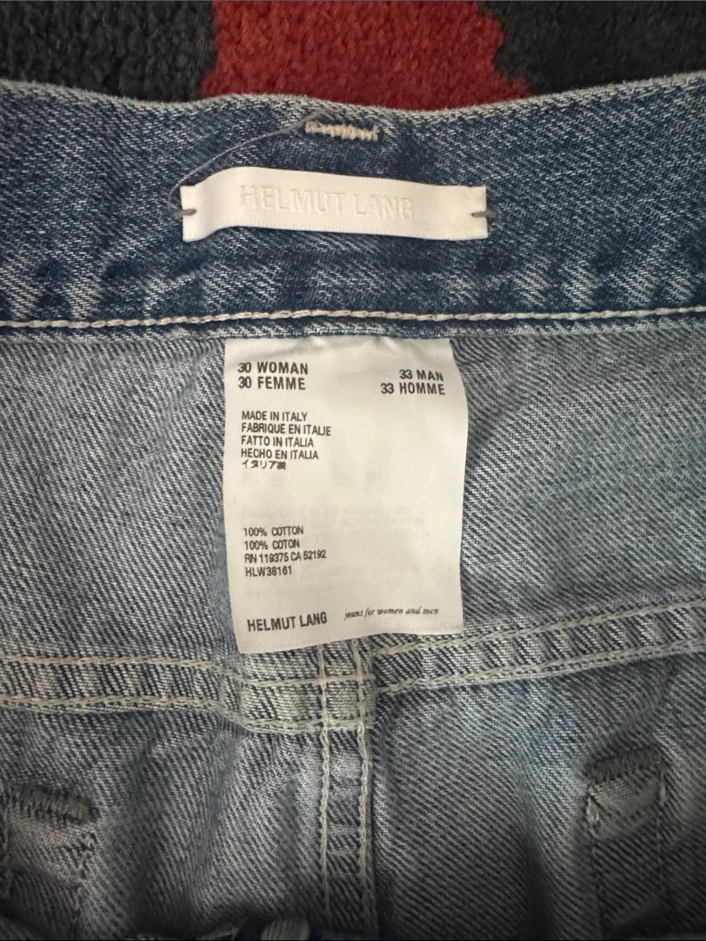 Helmut Lang Men's Straight Carpenter Jeans - Faded Blue Denim